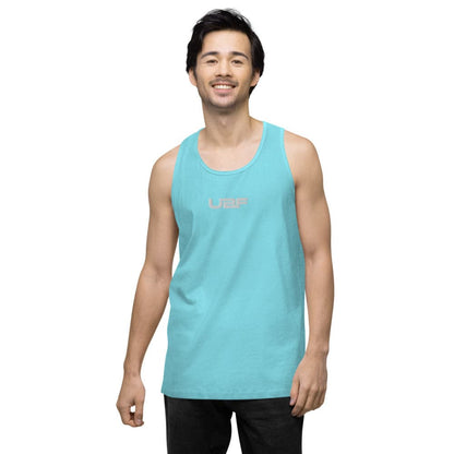 Embroidered Men’s premium UBF tank top.