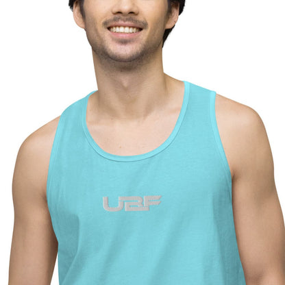 Embroidered Men’s premium UBF tank top.