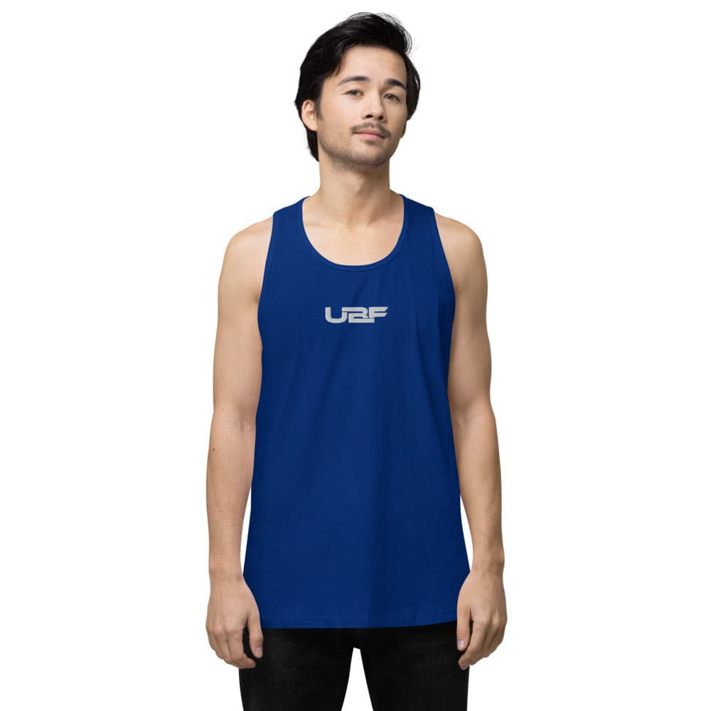 Embroidered Men’s premium UBF tank top.