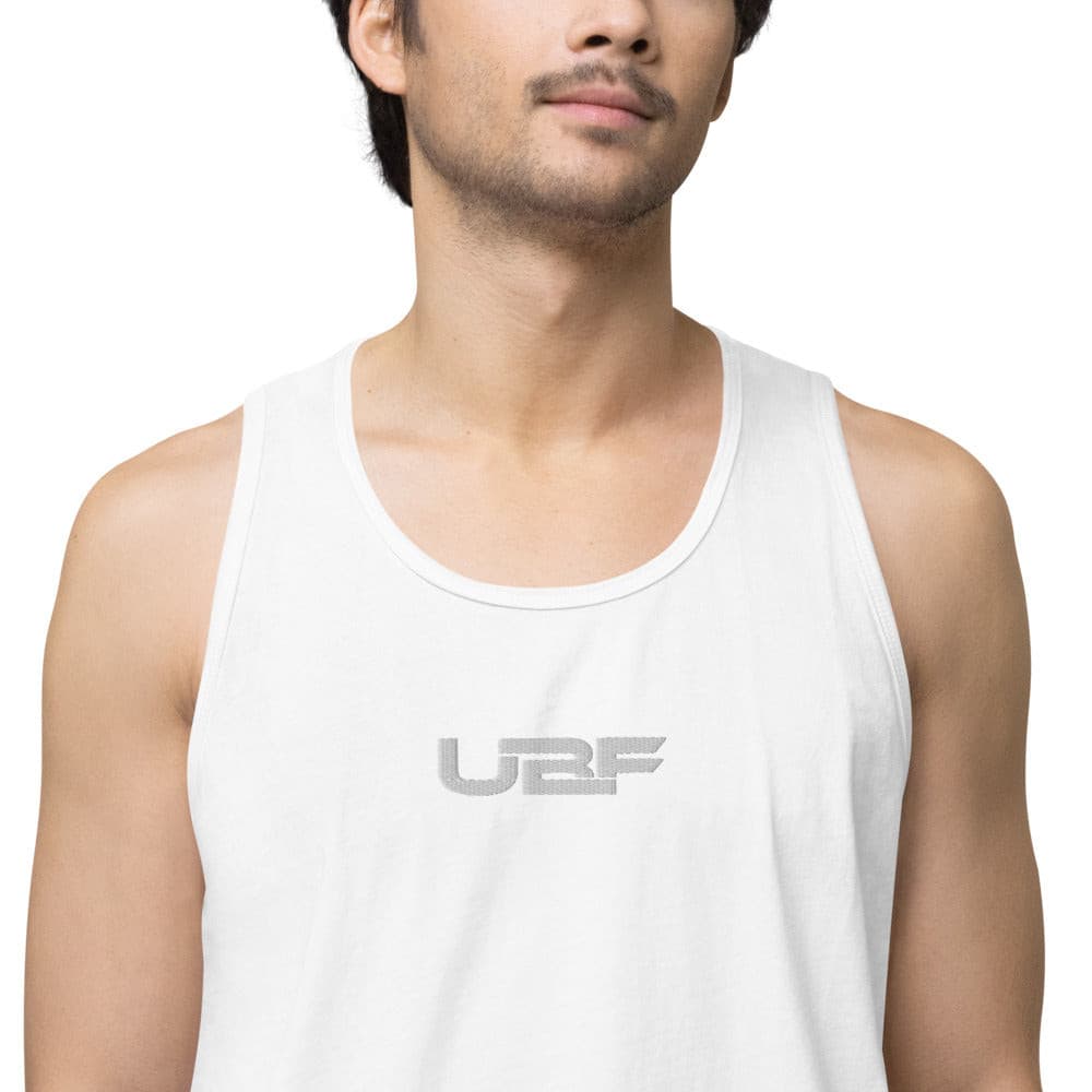 Embroidered Men’s premium UBF tank top.