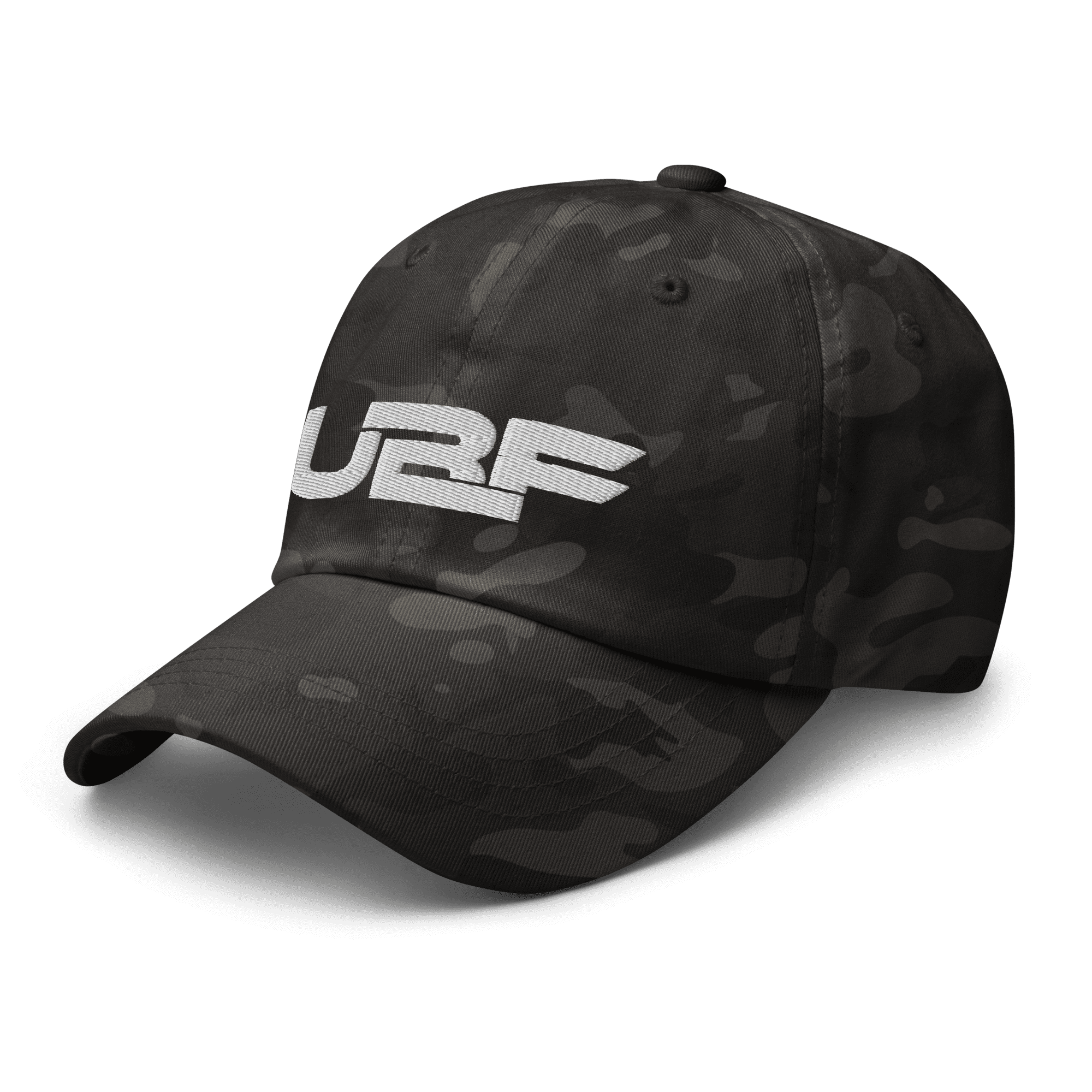 White UBF Multicam dad hat