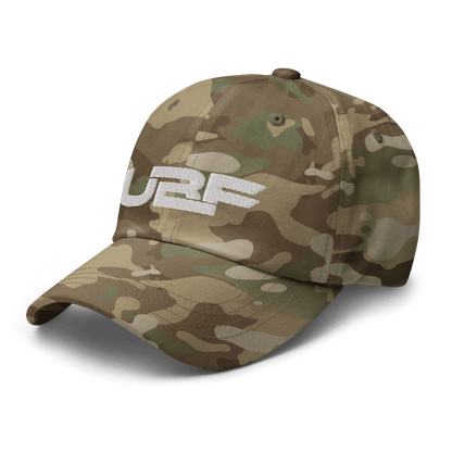 White UBF Multicam dad hat