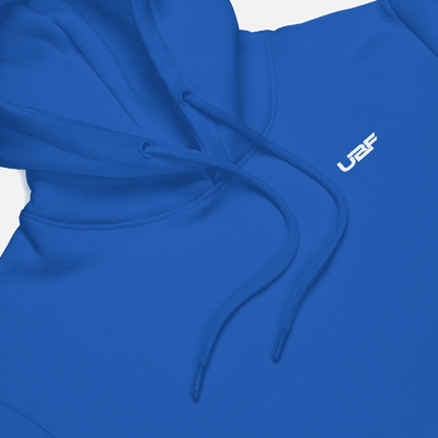 Blue UBF fashion hoodie.
