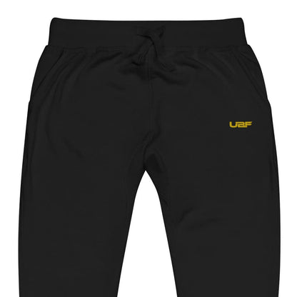 Mens Gold UBF fleece sweatpants.