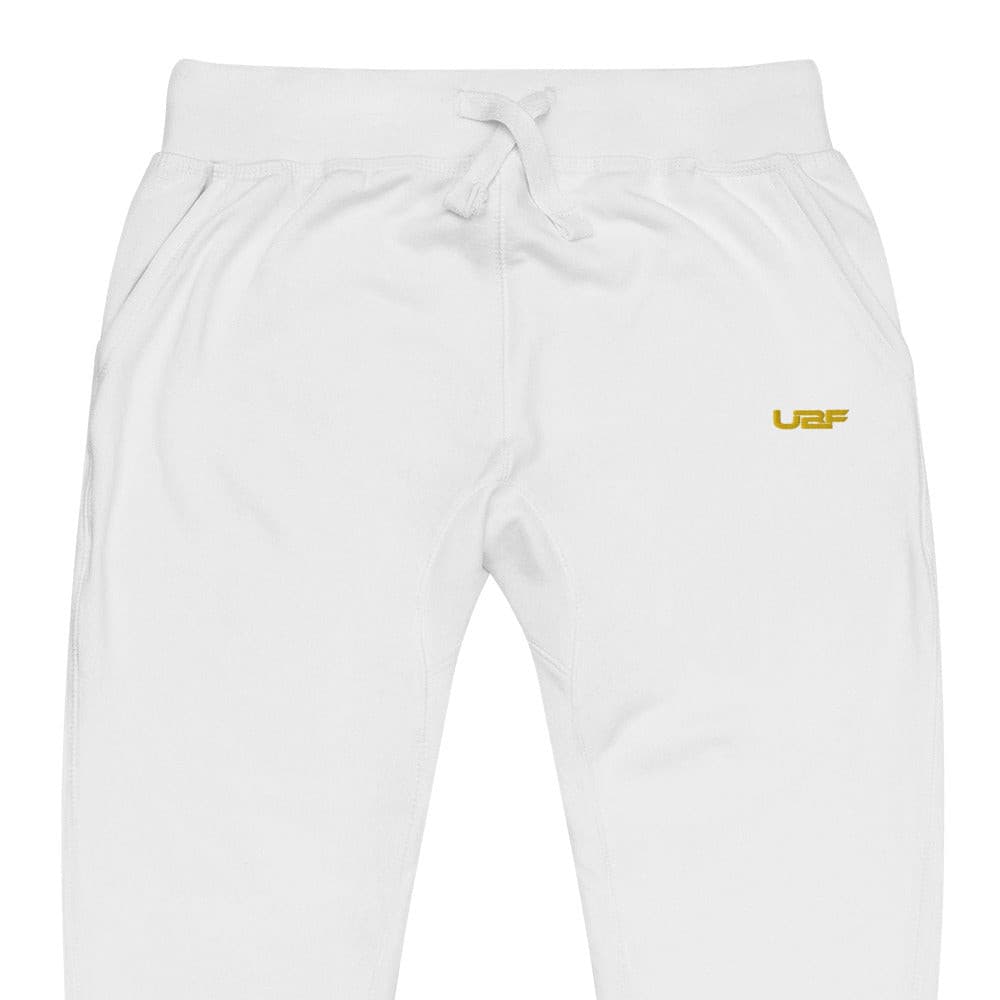 Mens Gold UBF fleece sweatpants.