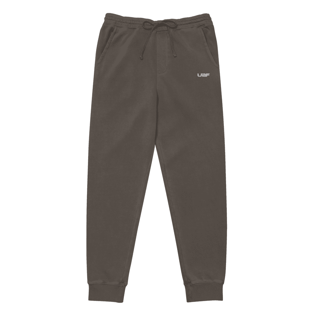 White UBF pigment dyed sweatpants.