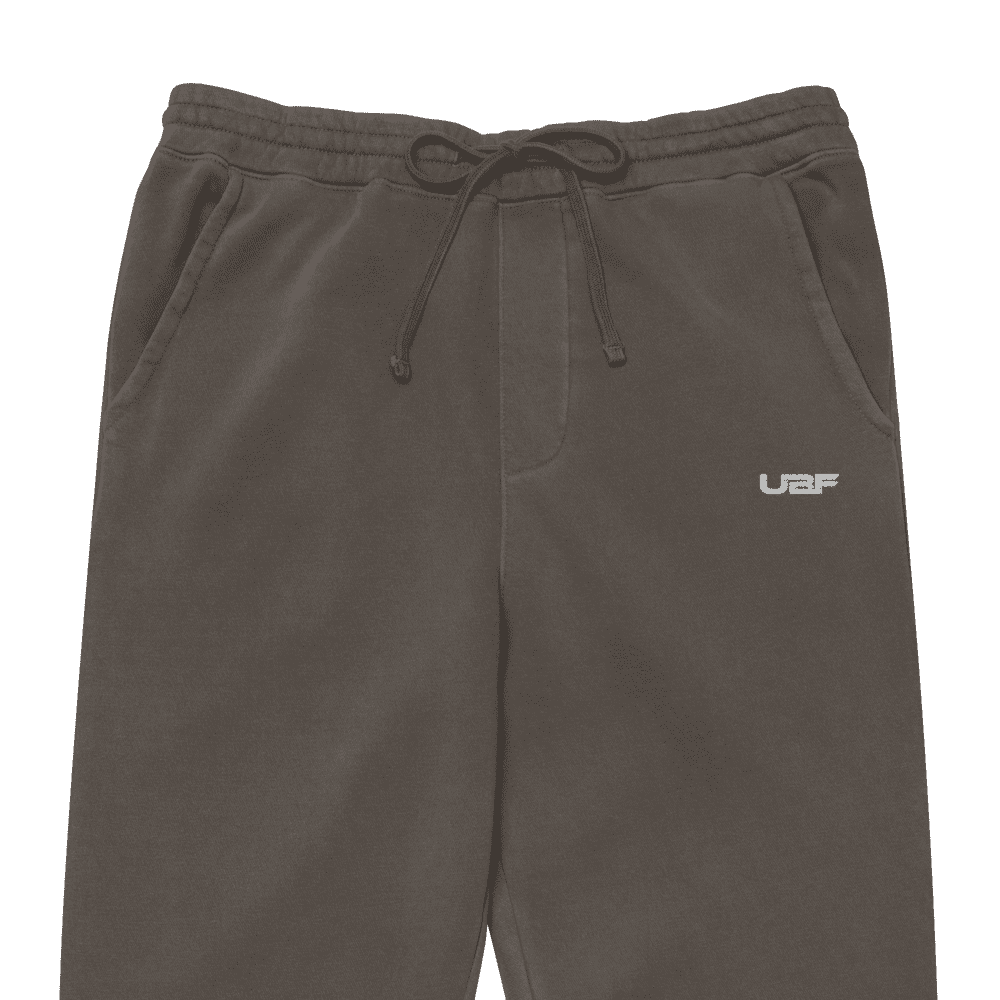 White UBF pigment dyed sweatpants.